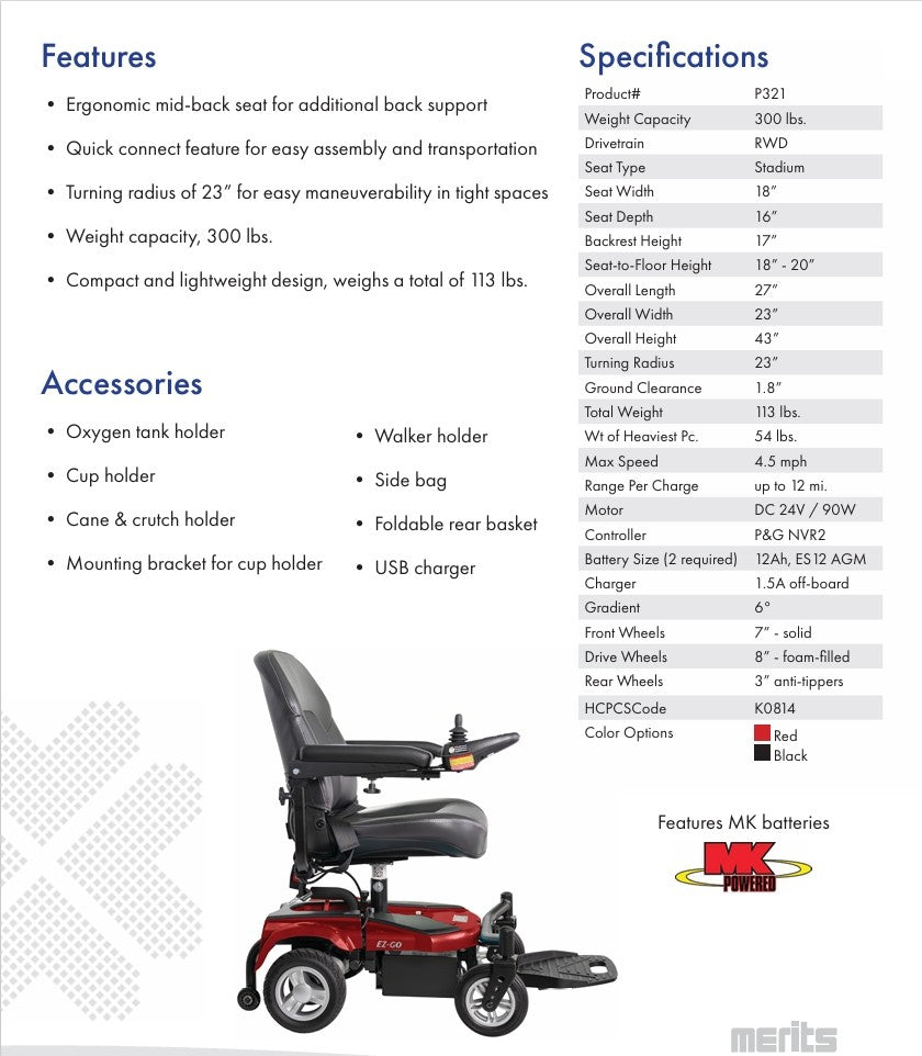 THE EZ-GO POWER WHEELCHAIR