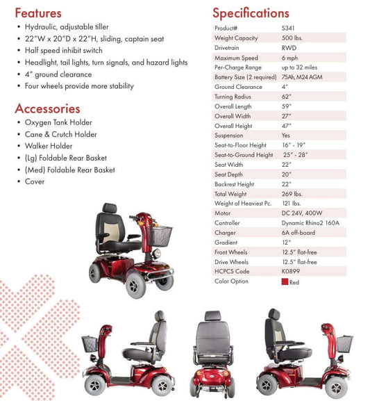 PIONEER 10: Reliable and sturdy four-wheel scooter designed for outdoor travel