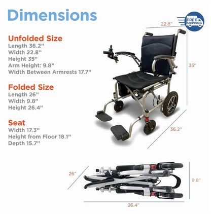 Journey Air Lightweight Folding Power Chair