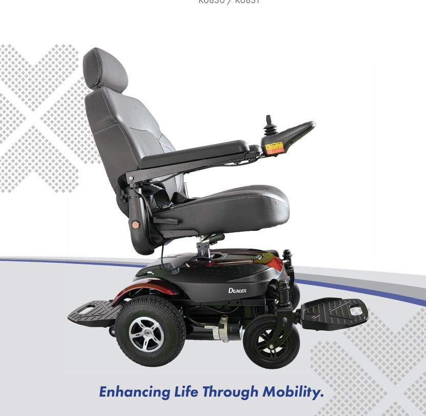THE DUALER FWD-RWD POWER WHEELCHAIR