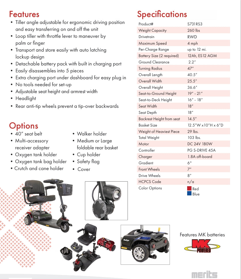 ROADSTER S3: Affordable 3-Wheel Scooter for Convenient Transportation