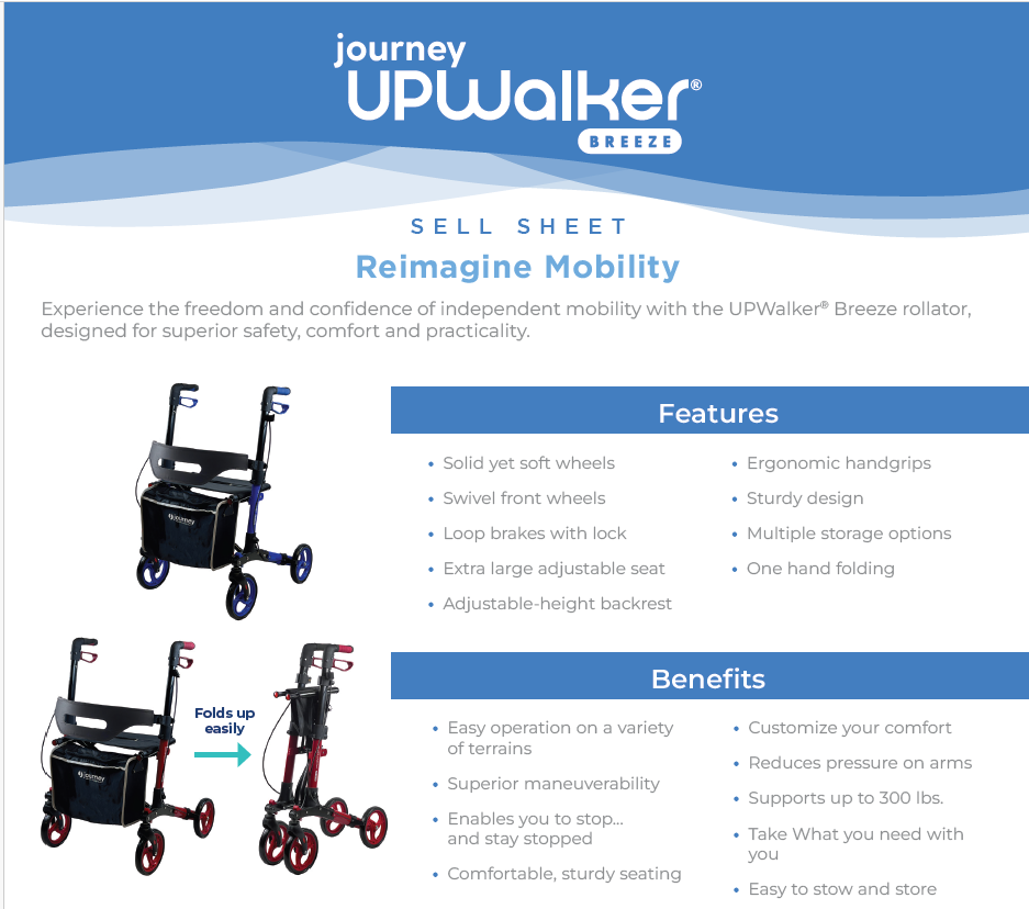 Upwalker Breeze Rollator