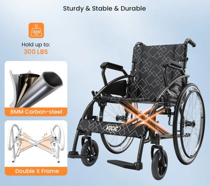 VOCIC U31 Lightweight Foldable Manual Wheelchair