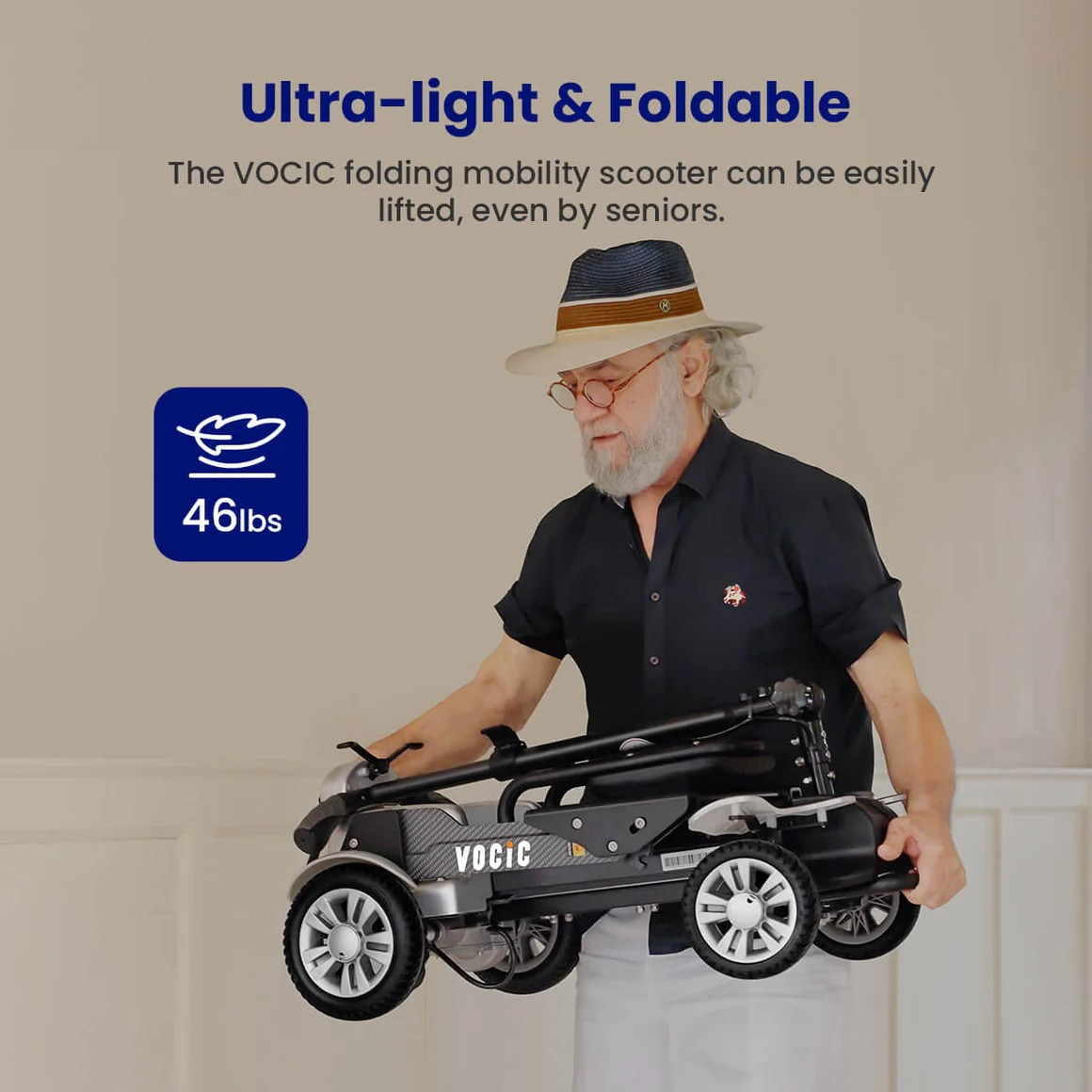 VOCIC D71 LIGHTWEIGHT FOLDABLE CARBON FIBER SCOOTER