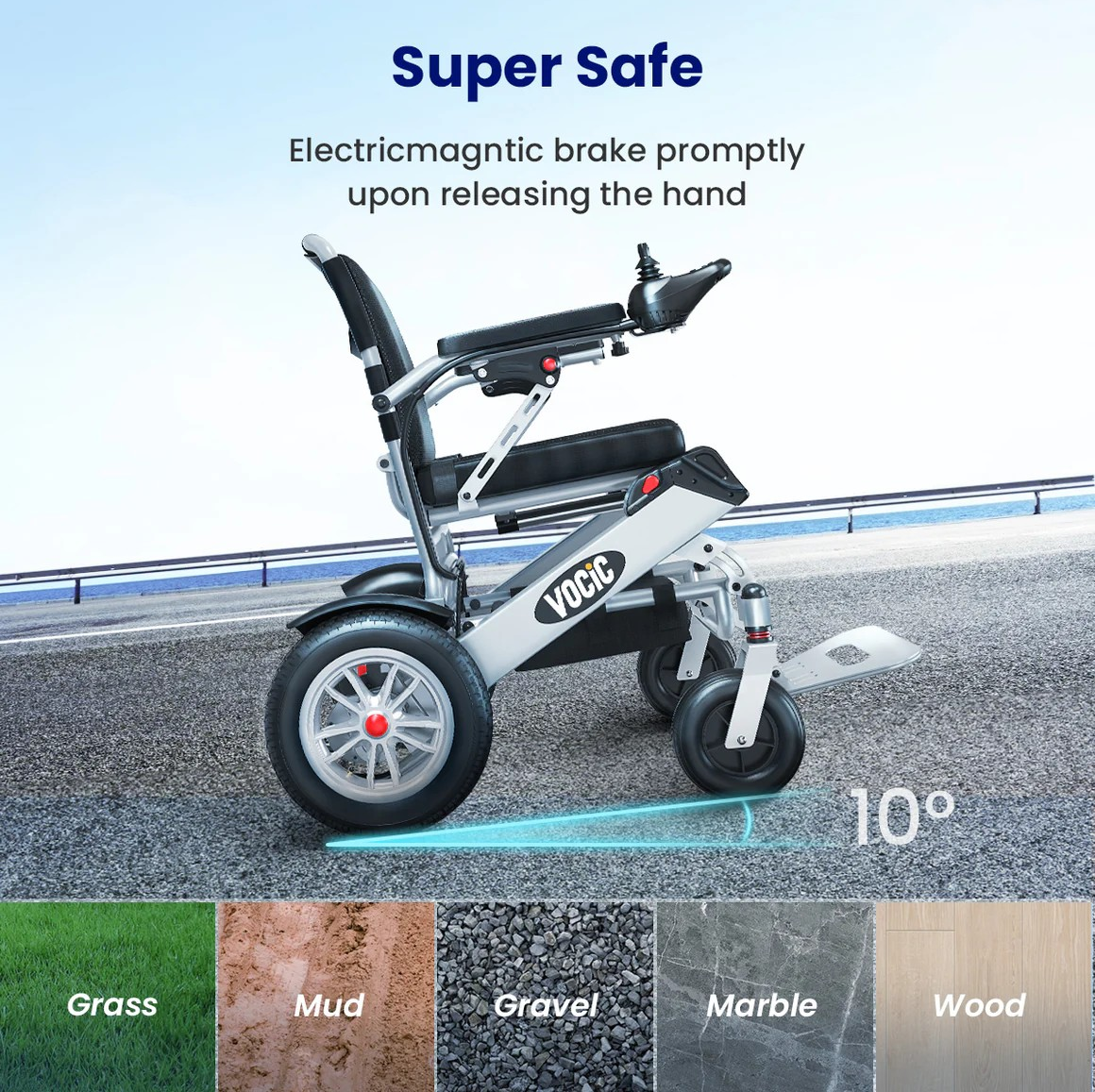 VOCIC V62 FOLDABLE DUAL-BATTERIES POWER WHEELCHAIR