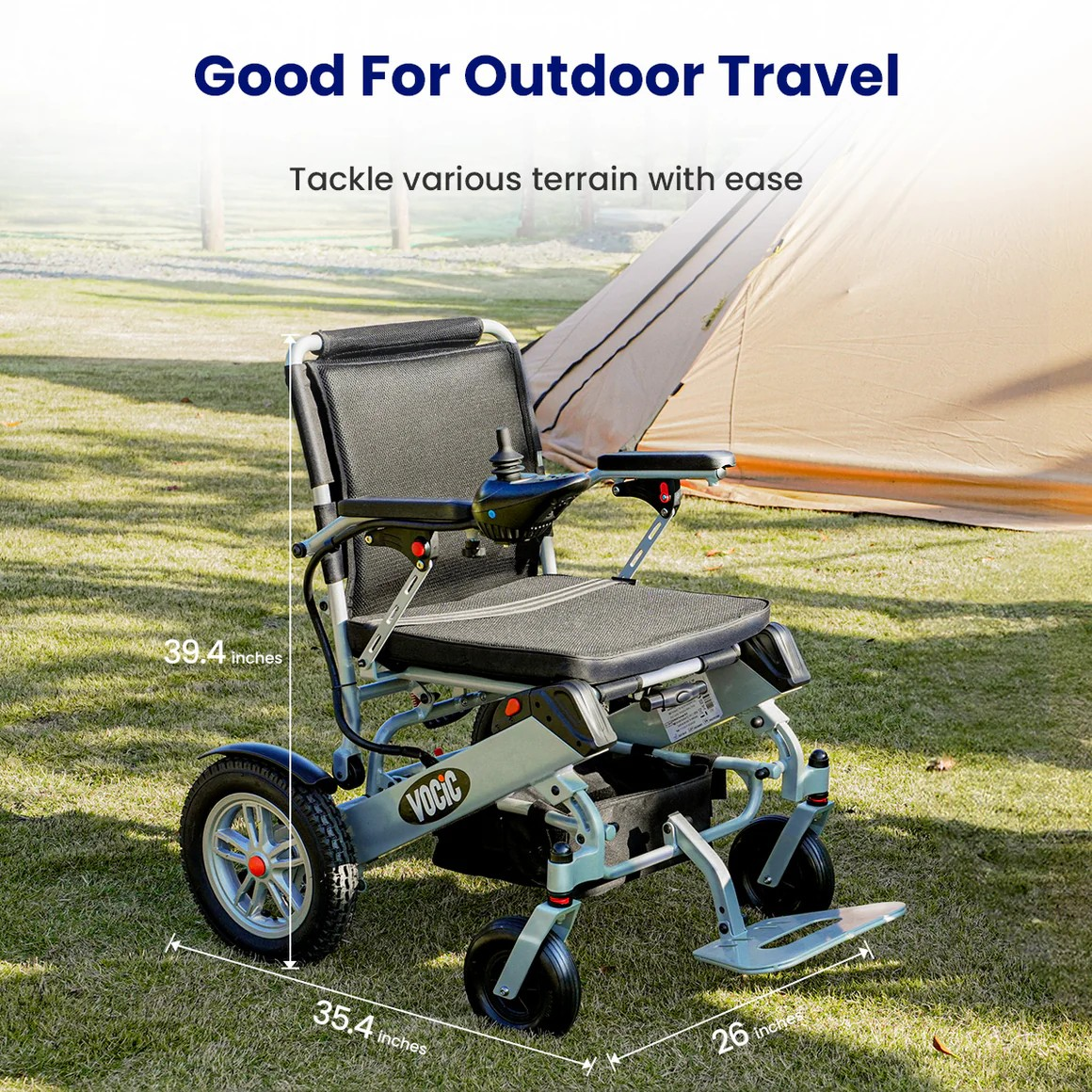 VOCIC V62 FOLDABLE DUAL-BATTERIES POWER WHEELCHAIR