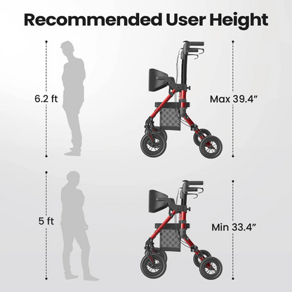 VOCIC Z51 COMBO 2 IN 1 ROLLATOR WALKER