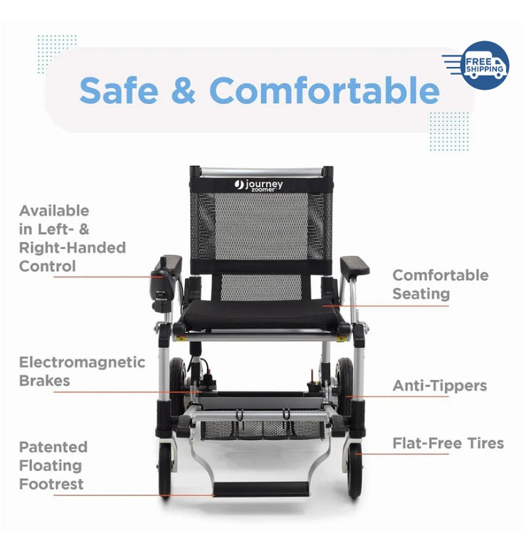 Journey Zoomer Lightweight Folding Power Chair
