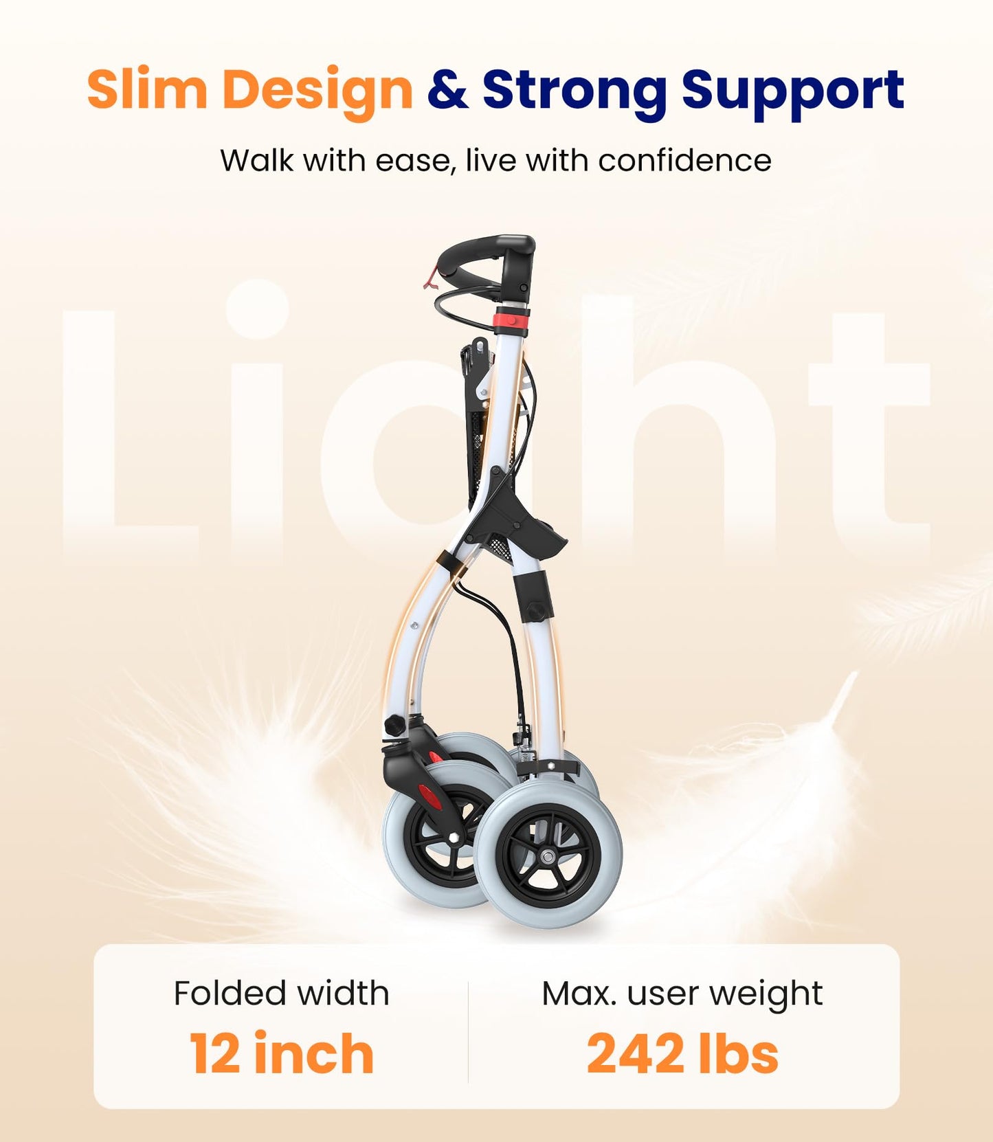 Z32 LIGHTWEIGHT INDOOR ROLLATOR WALKER